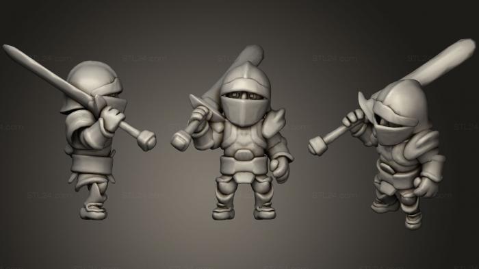 Figurines simple (Human Knight, STKPR_0667) 3D models for cnc